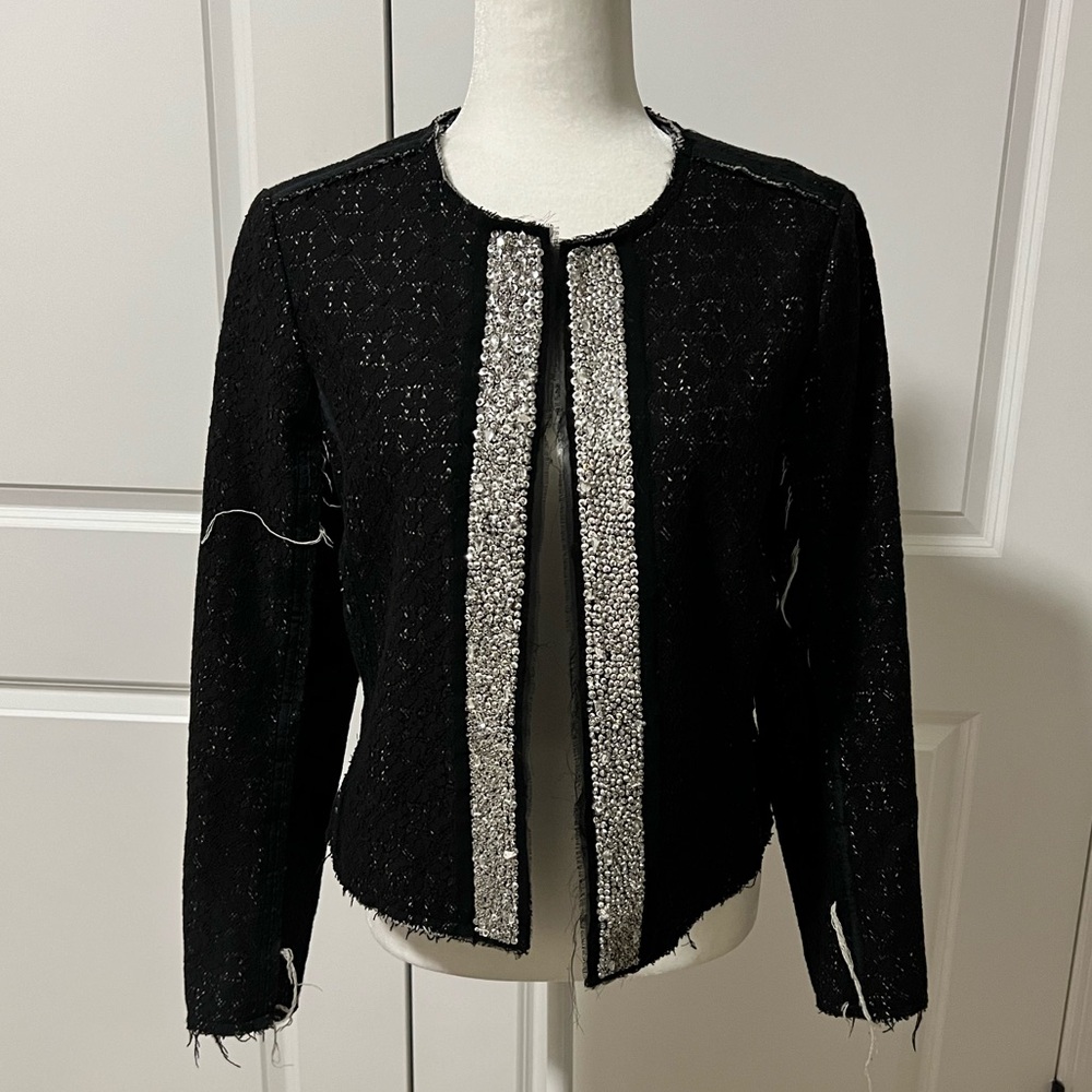 2b Rych Embellished Distressed Lace Jacket - Picture 3 of 12